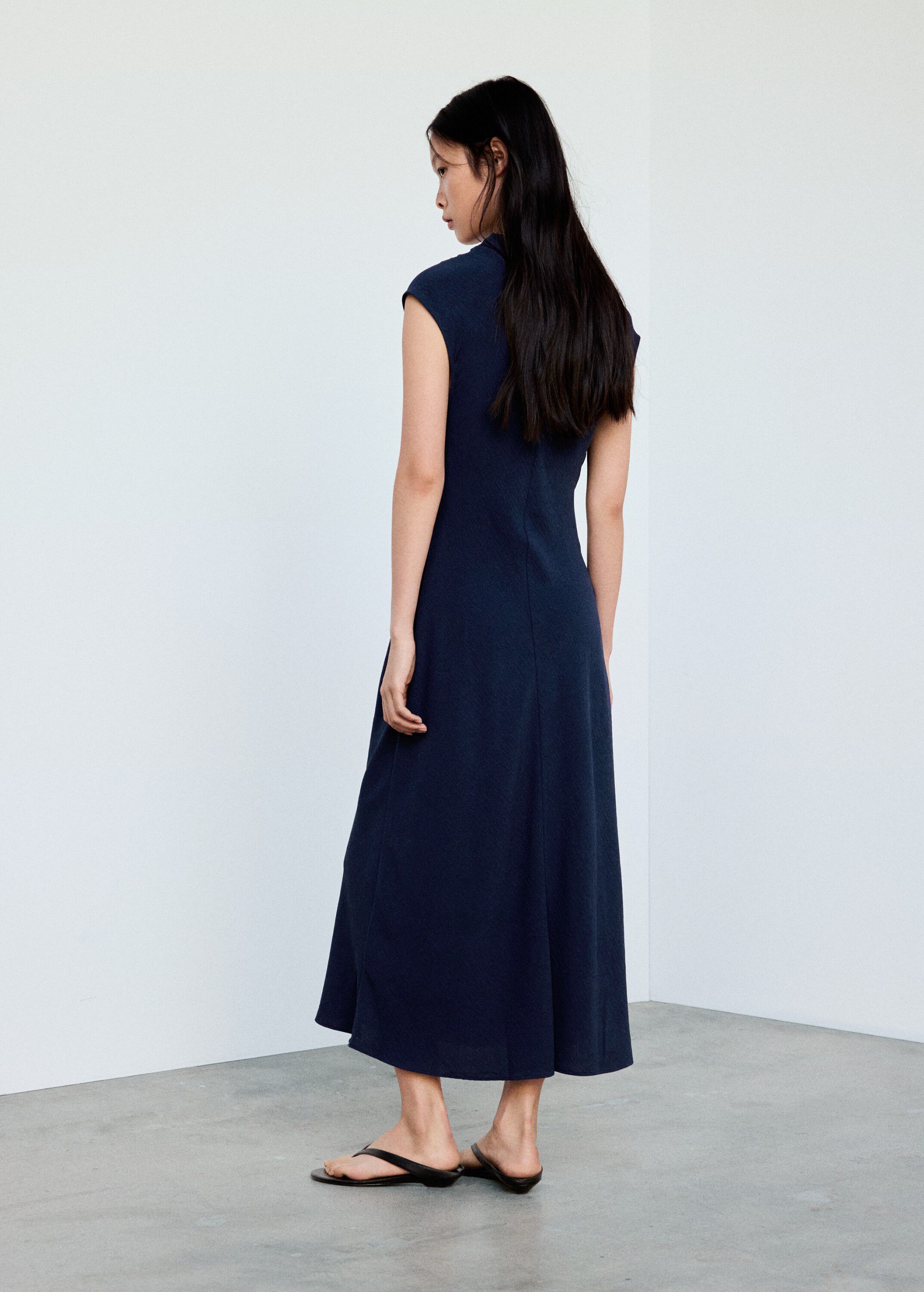 Draped dress with jewel detail