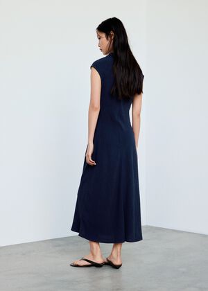 Draped dress with jewel detail