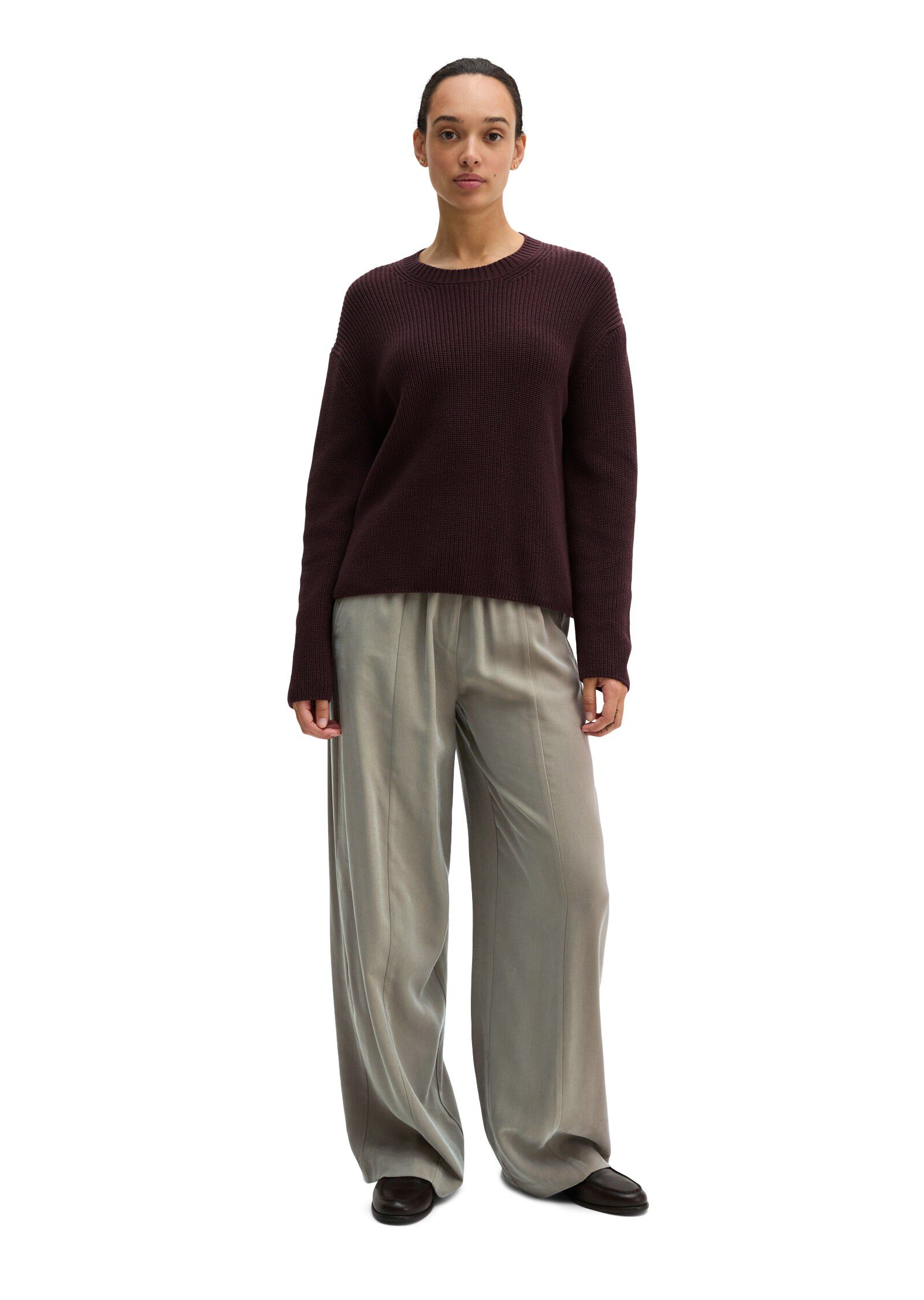 Pullovers, LSL, Round-Neck, Slits