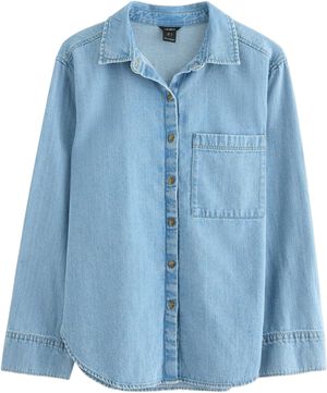 Klassisk denimskjorte med lange erm
