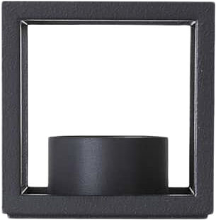 Kubus T, Candle Holder, Black