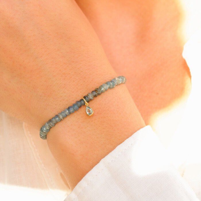 Blue Topaz Water Drop Bracelet