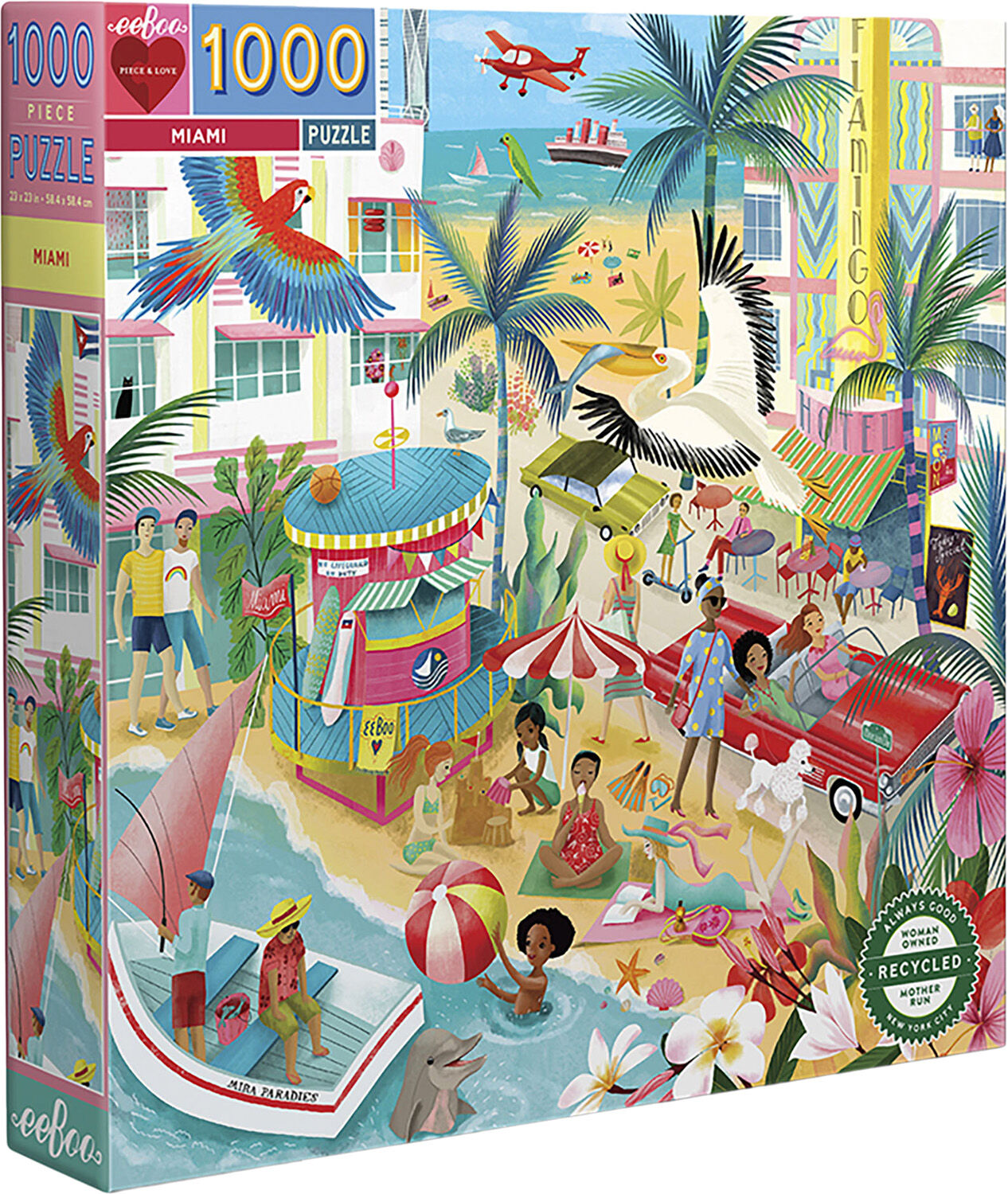 eeBoo - Puslespil 1000 brk - Miami