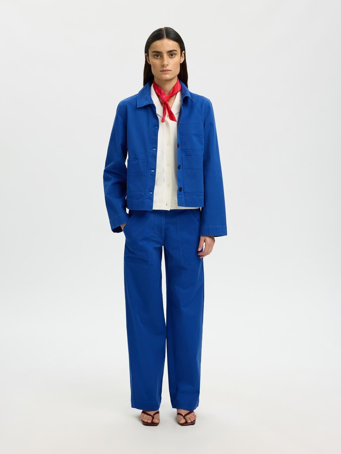 Slfamour Ss Knit Polo Cardigan