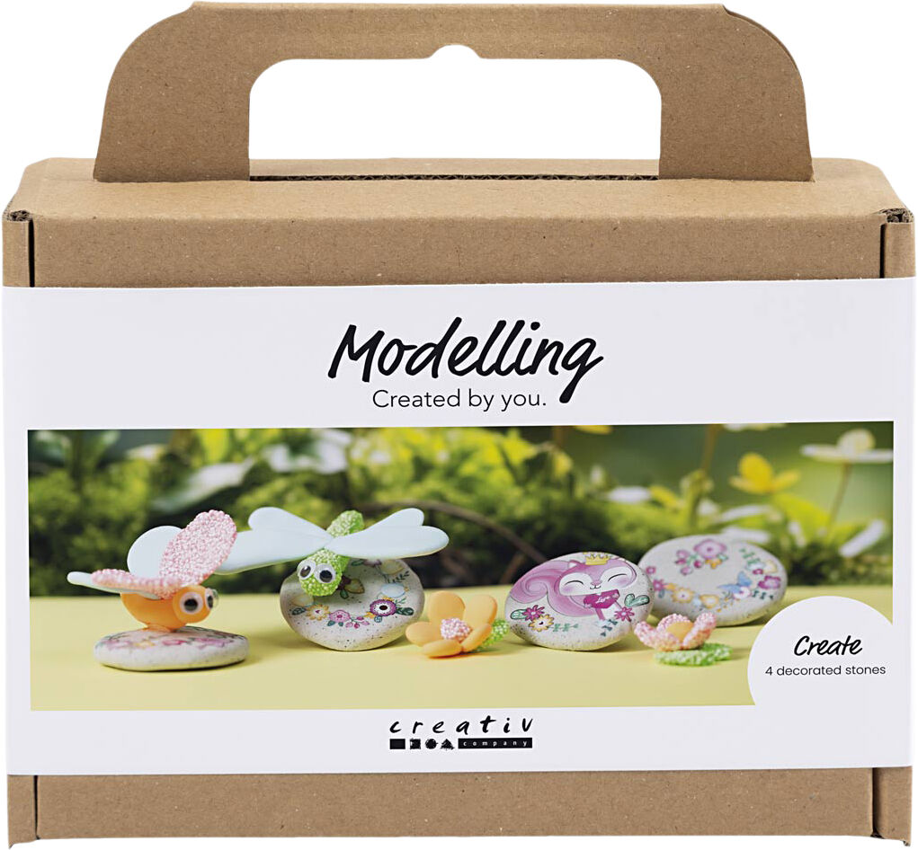 Mini DIY Kit Modellering, Sten med insekt