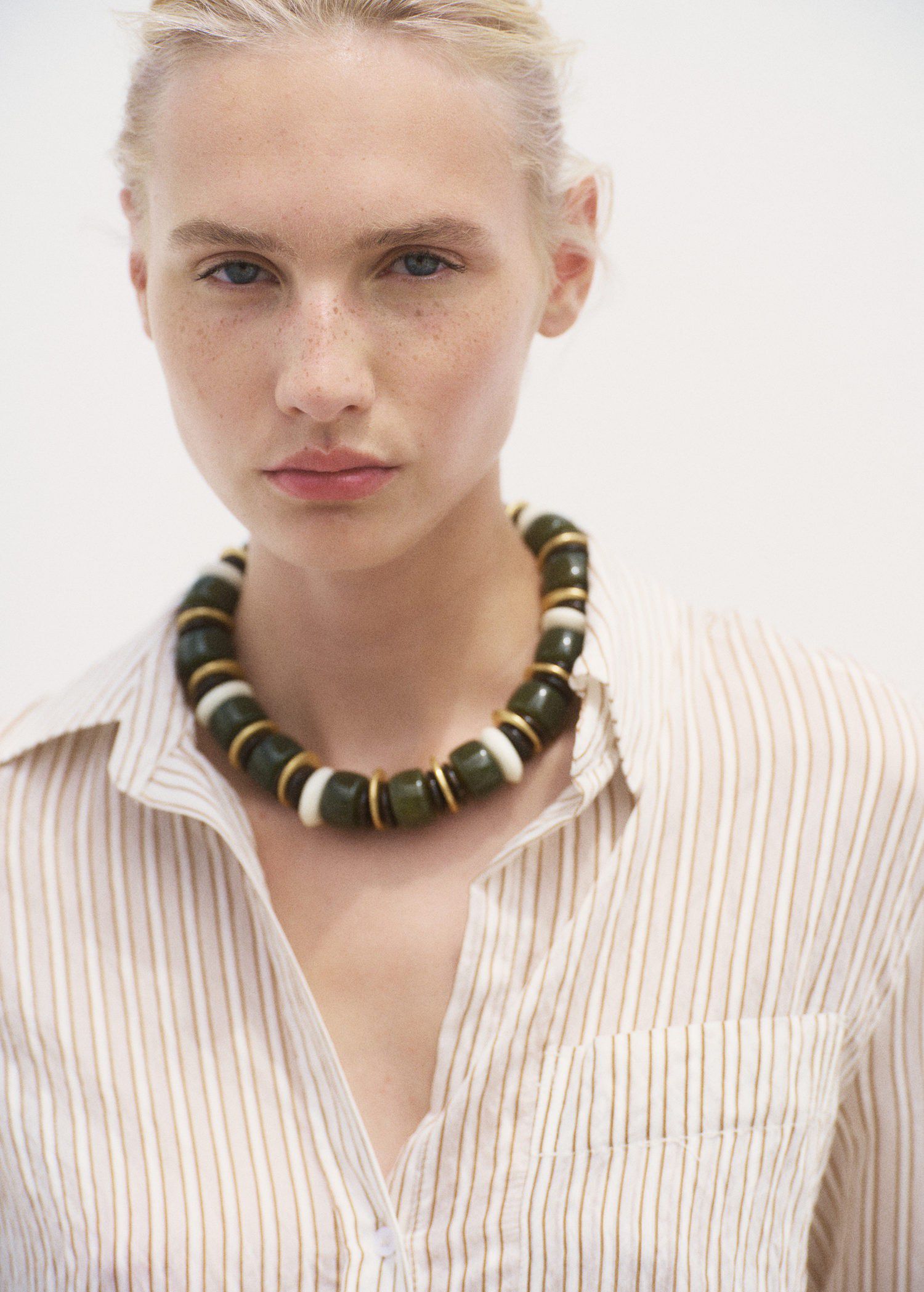 Semi-transparent striped shirt