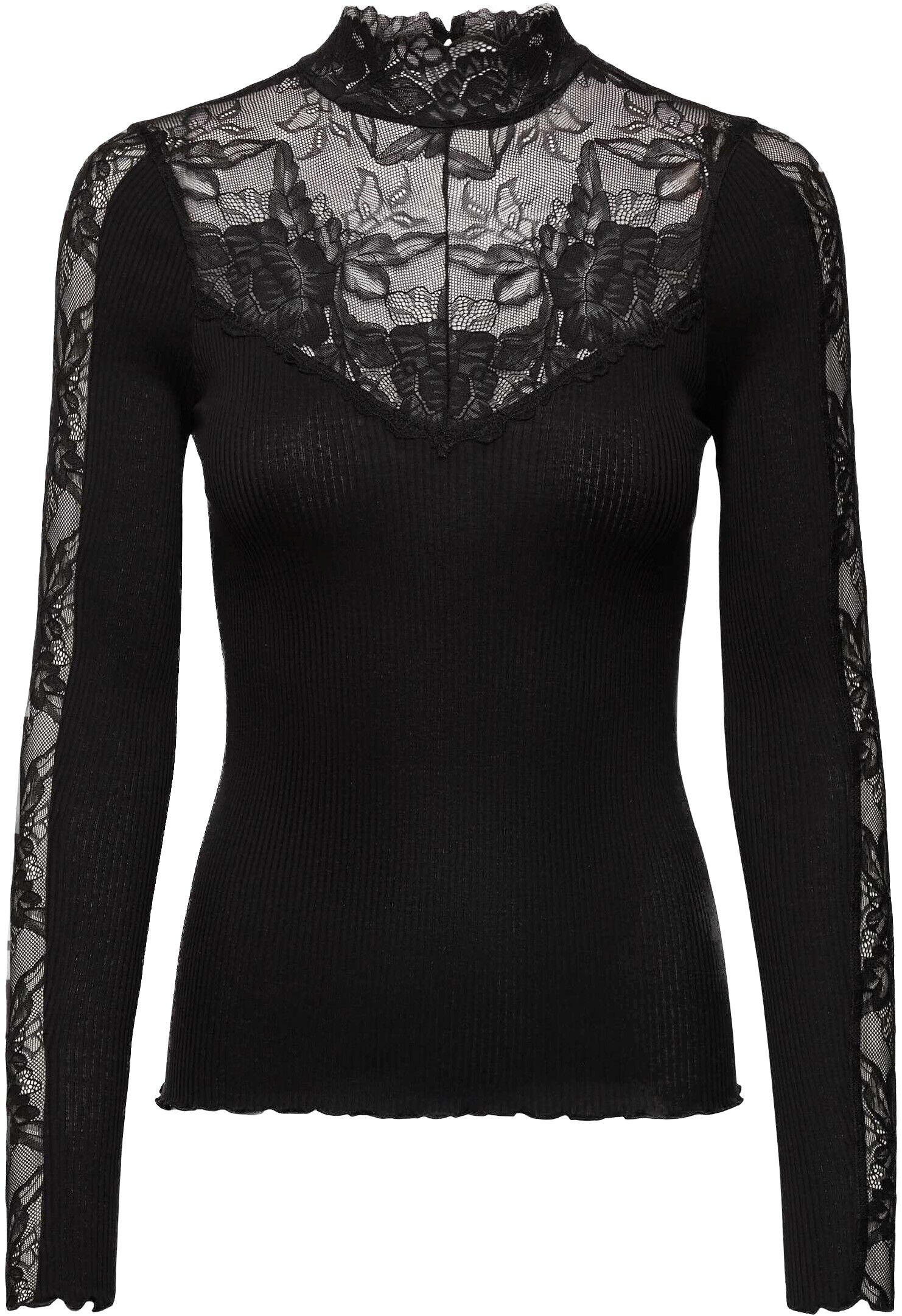 RWBeatha Silk LS Lace T-neck T-shirt