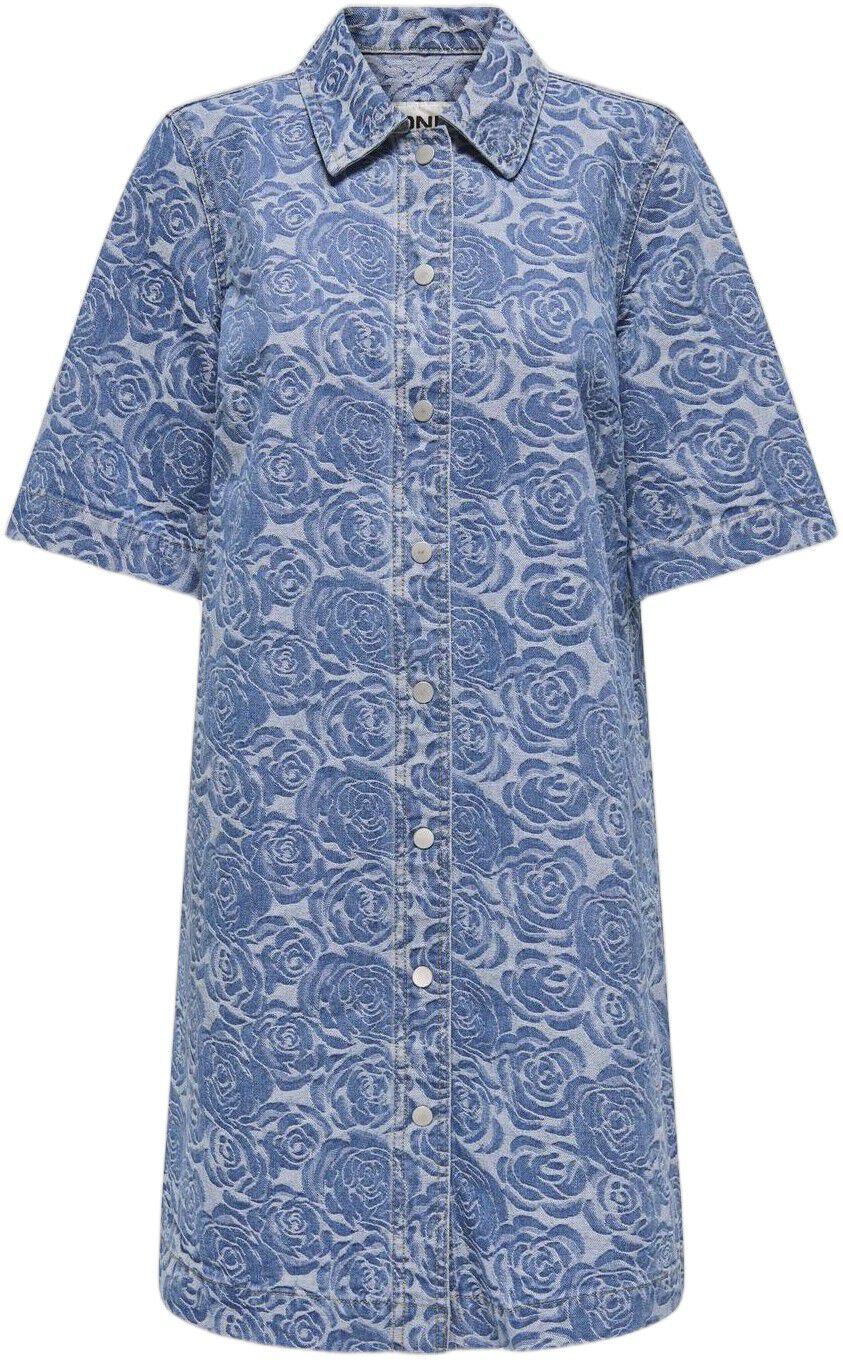 ONLBELLE S/S FLOWER BUTTO DRESS DNM