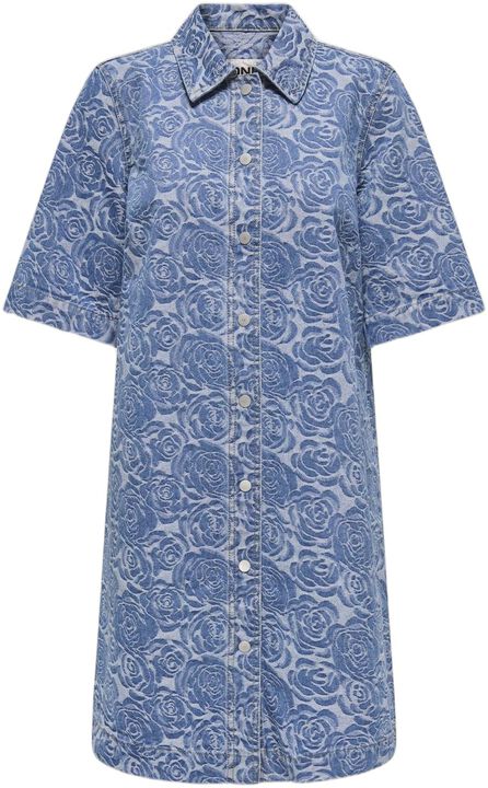 ONLBELLE S/S FLOWER BUTTO DRESS DNM