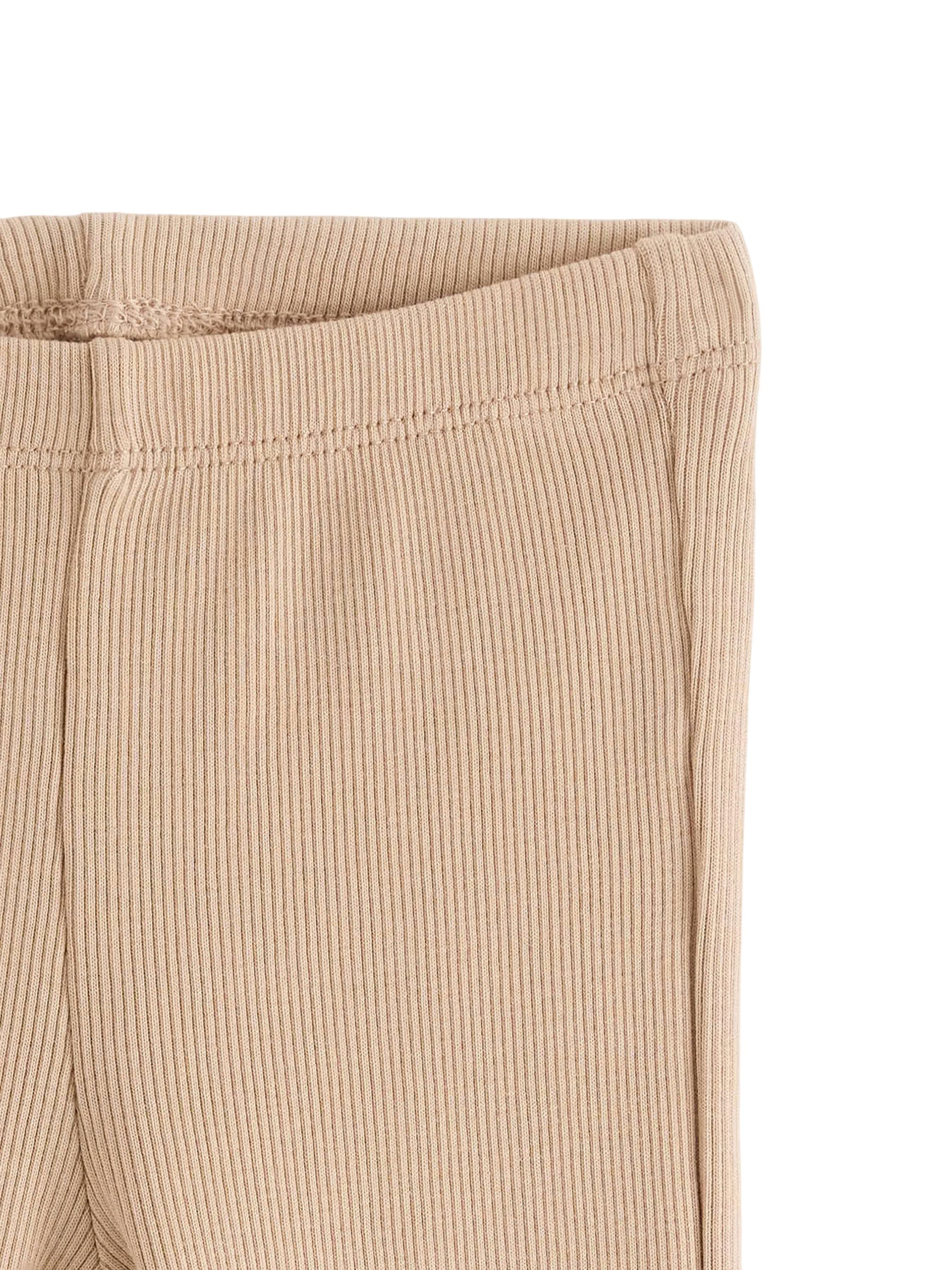 Ribbed leggings in soft, stretchy c
