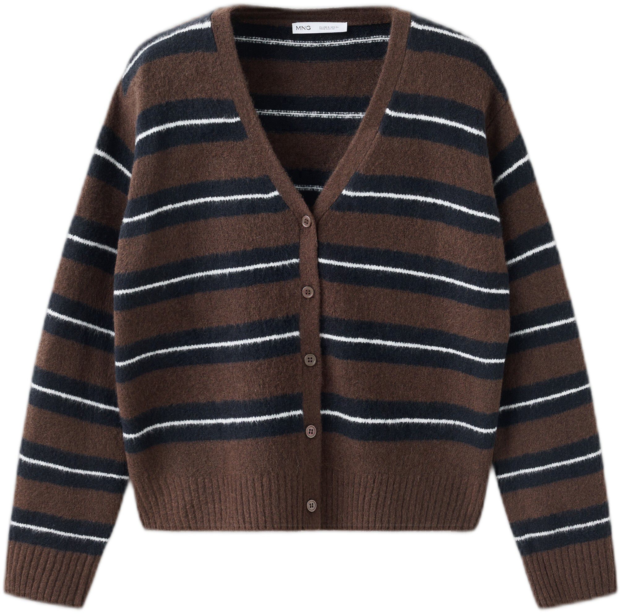Stripped knit cardigan