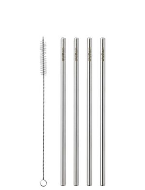 Stelton återanvändbara sugrör 4 Stk steel