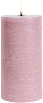 LED pillar candle, Dusty rose