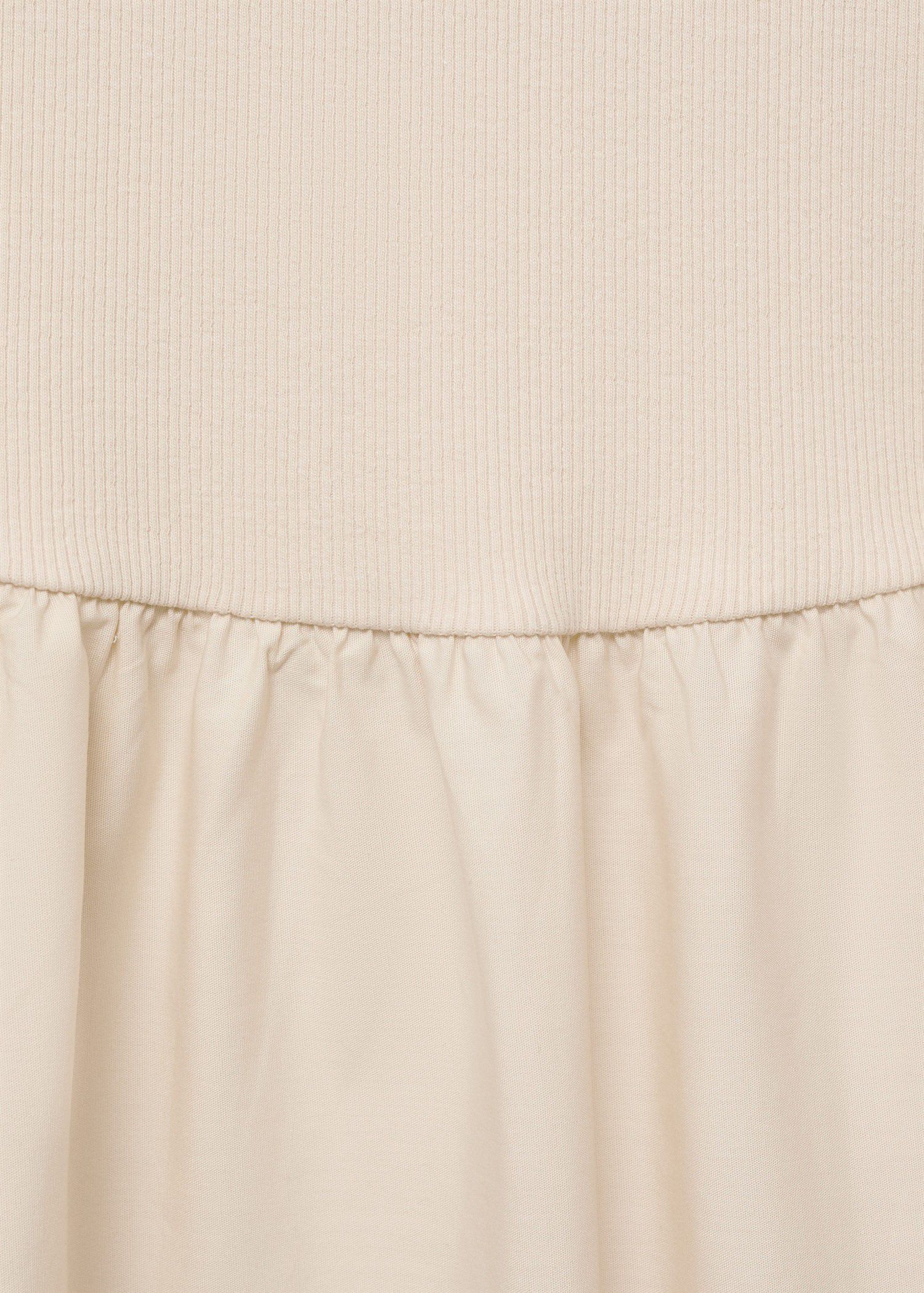 Flared dress in combined fabric