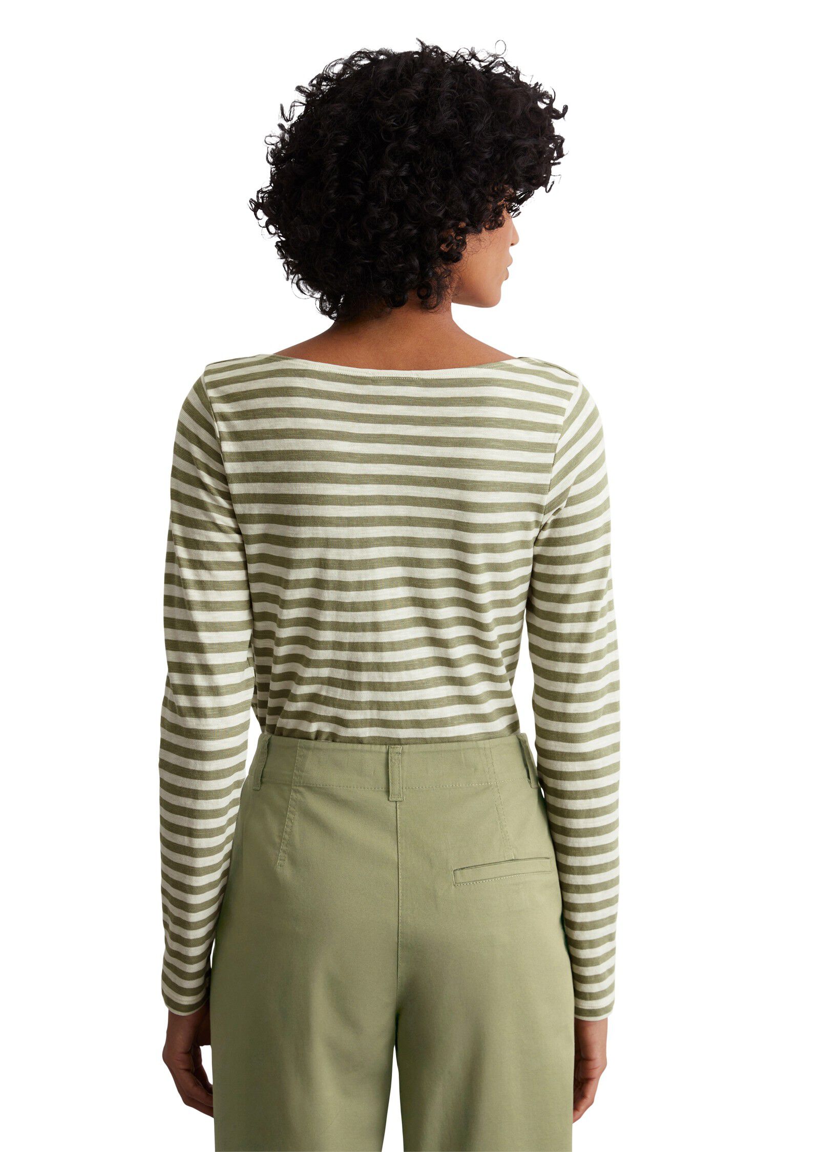 T-shirt, long sleeve, boat neck, st