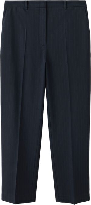 Chalk-stripe straight trousers
