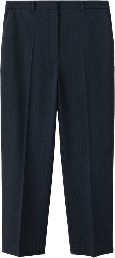 Chalk-stripe straight trousers