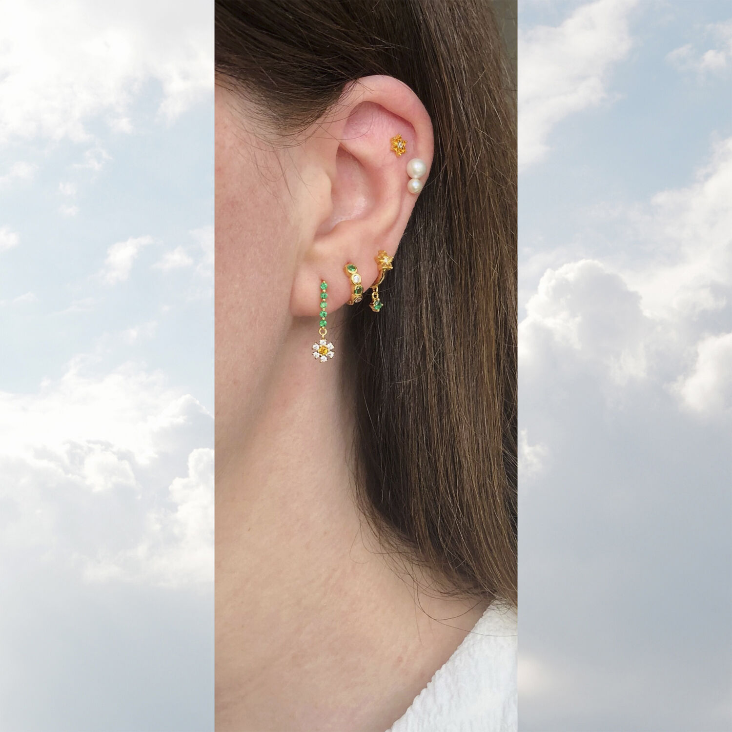 Ellie Huggie Emerald/White