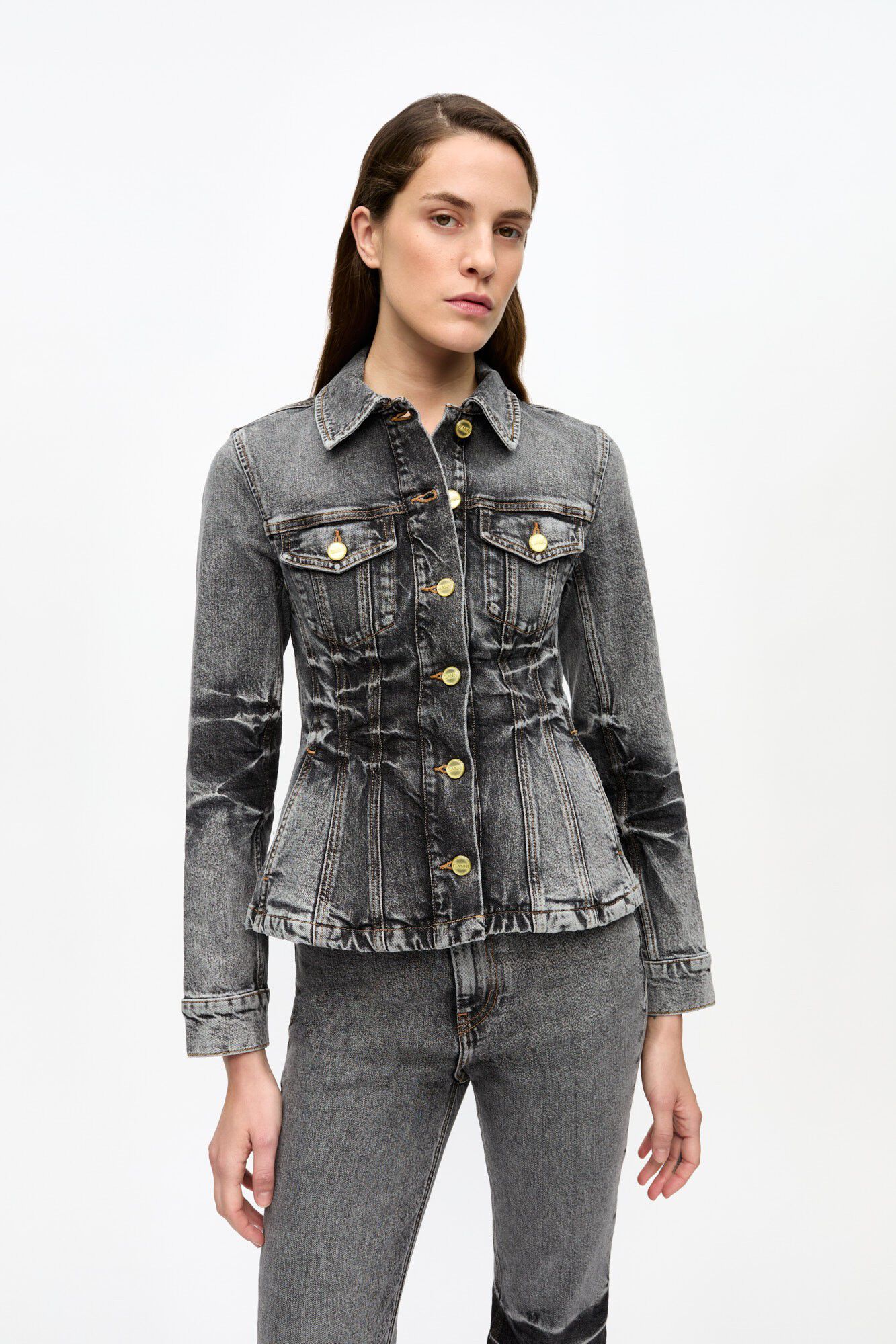 Stretch Future Denim Fitted Blazer