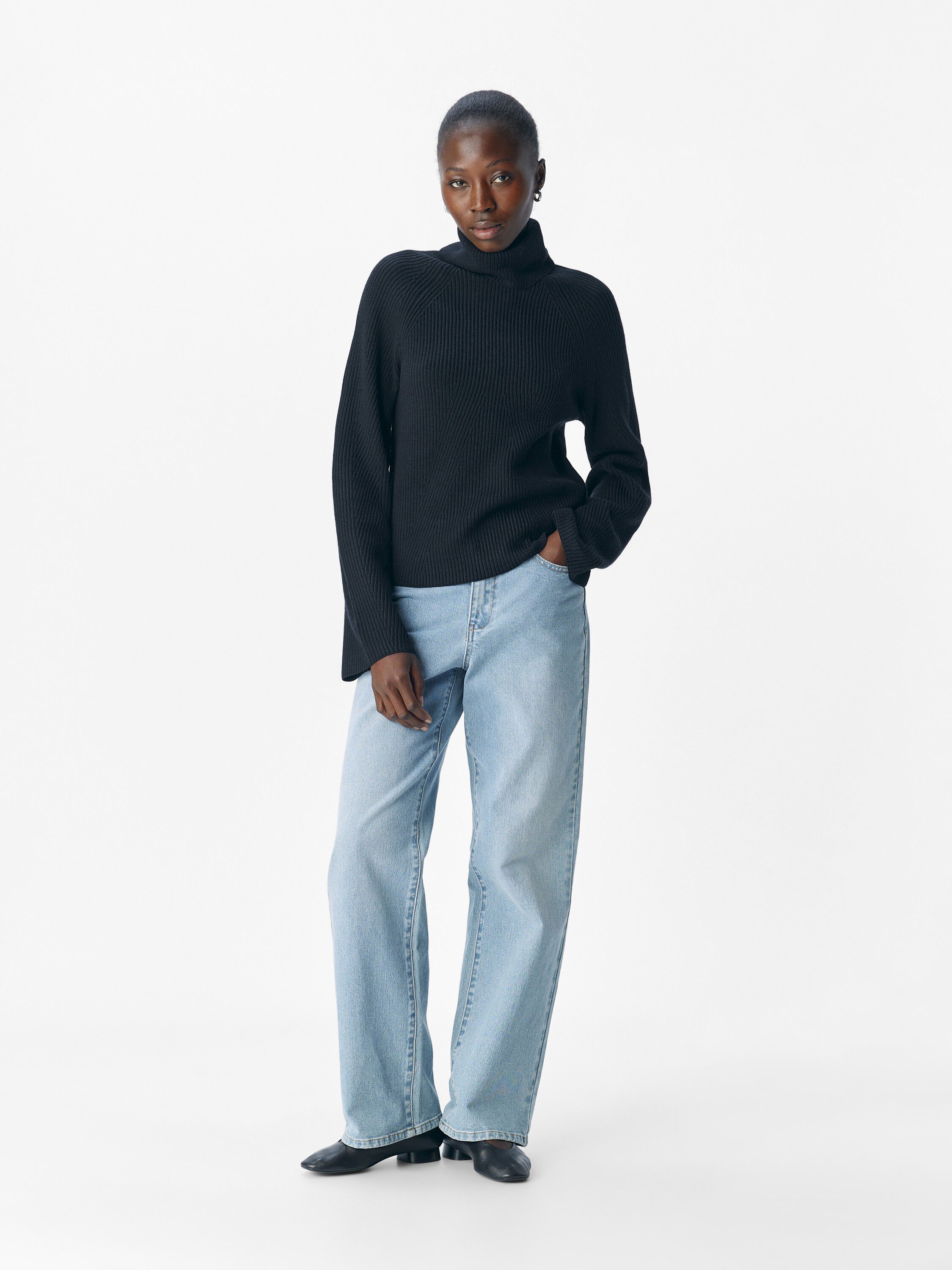 Objviola Ls Lo Rollneck Knit Noos