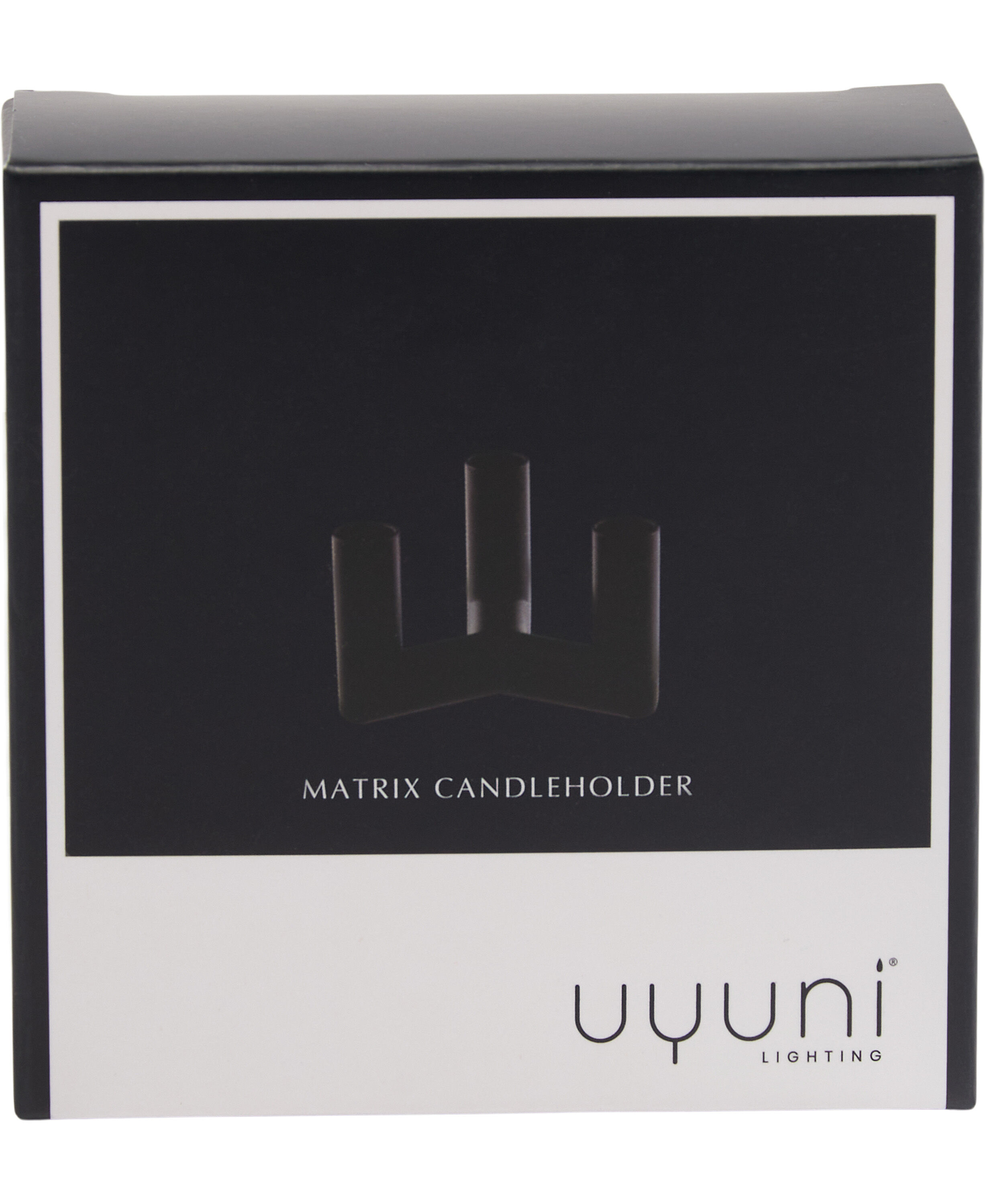 MATRIX Candle Holder - 3'arm Mini Taper - Matte Black - 7,5 x 4,5 CM