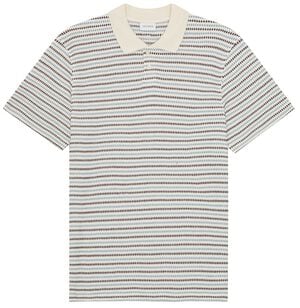 Knitted Stripe Polo