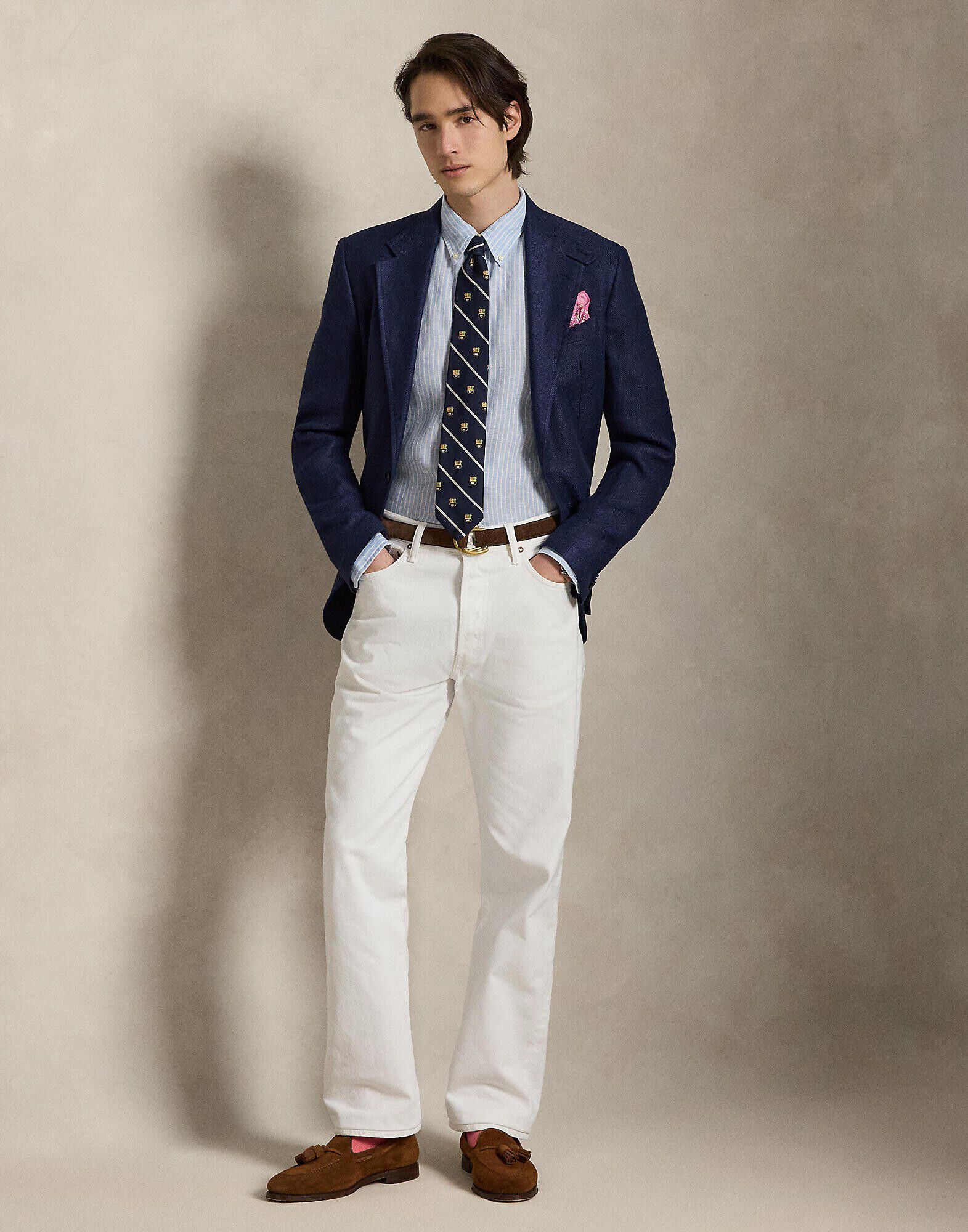 Custom Fit Striped Linen Shirt