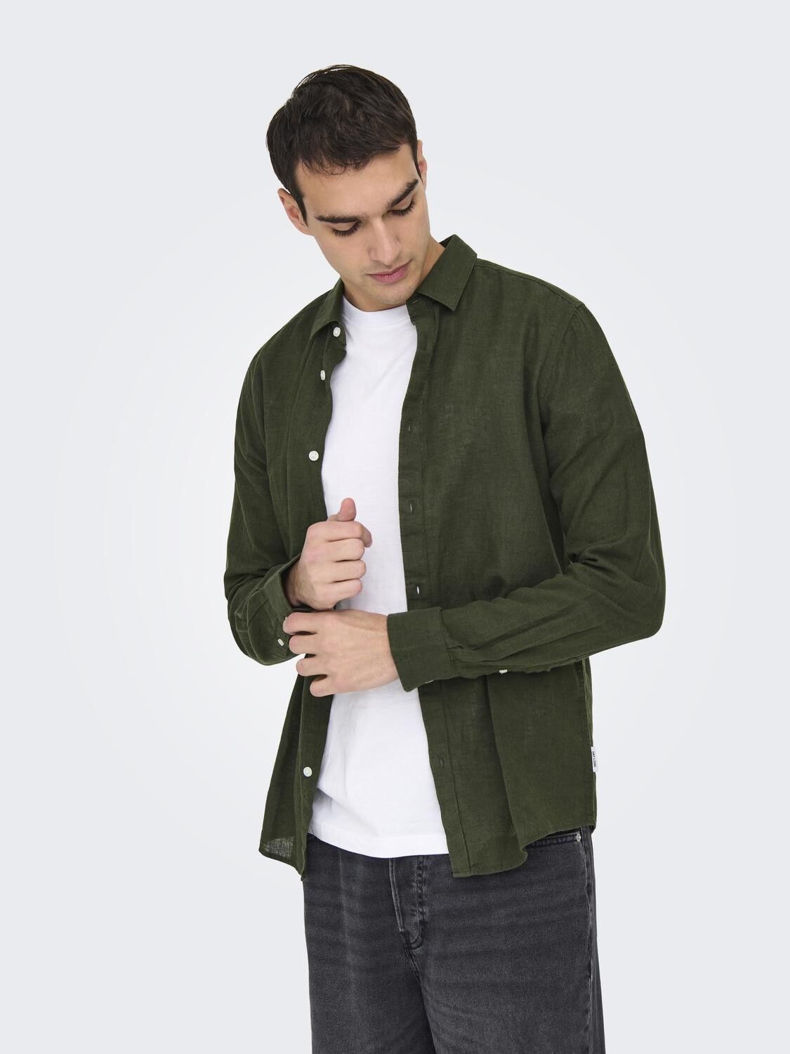 Onscaiden Life Ls Solid Linneblandning Noos