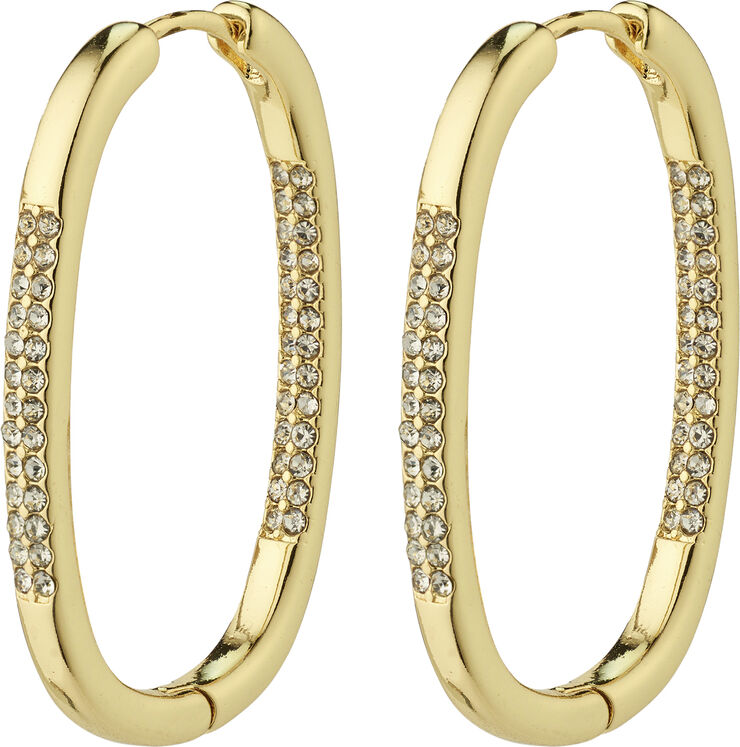STAR recycled hoops, gold-plated