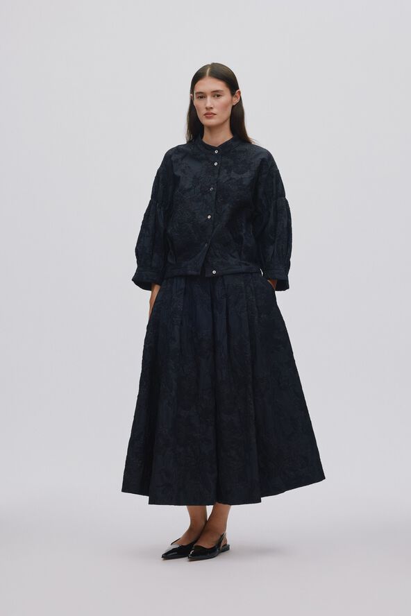 Clipped jacquard shirt jacket - Can