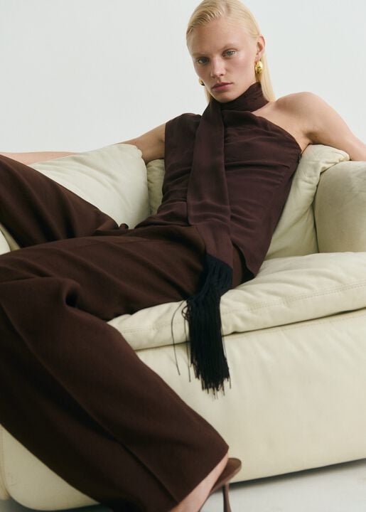Pleat detail trousers