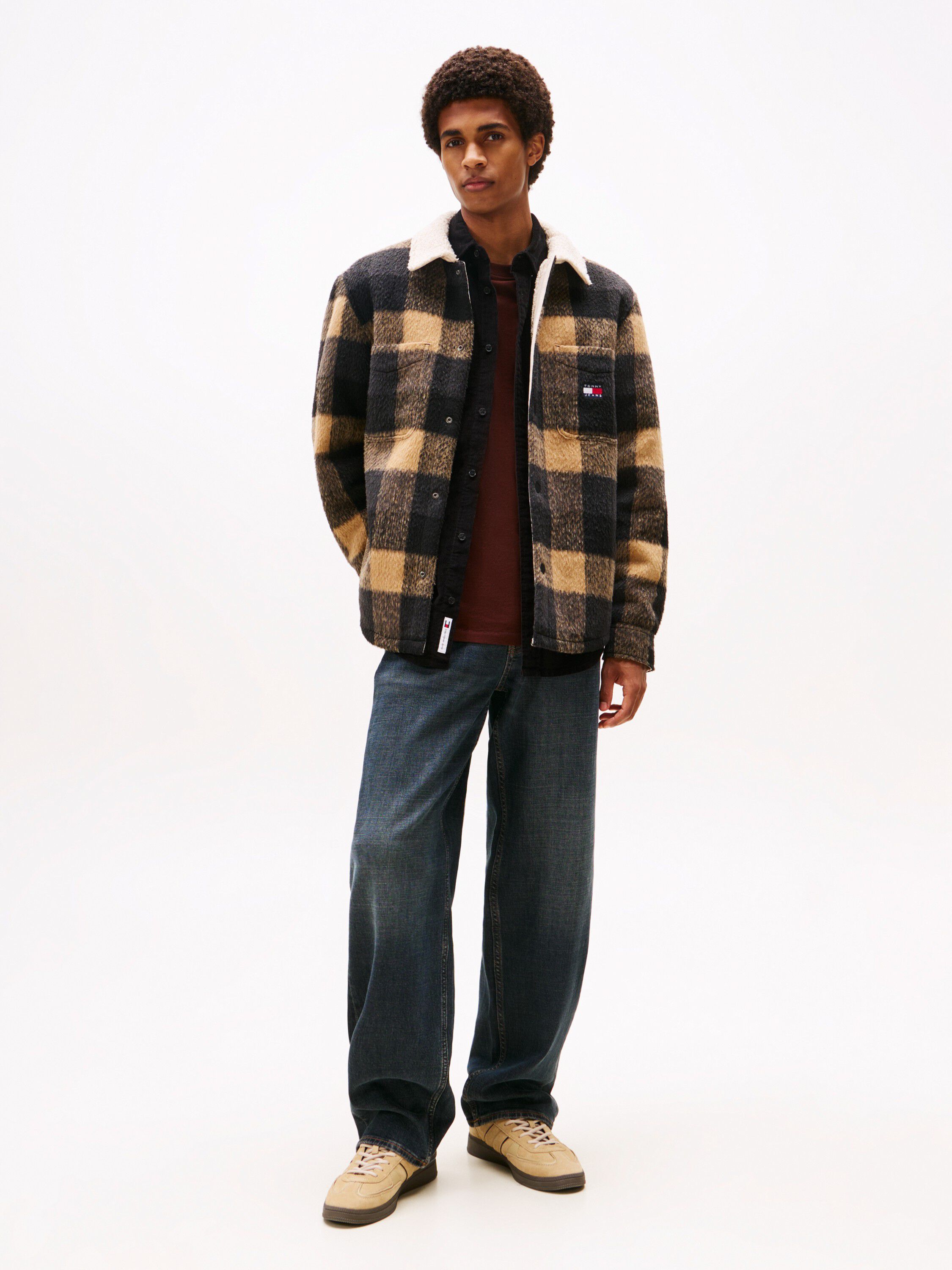 TJM CHECK TEDDY OVERSHIRT EXT