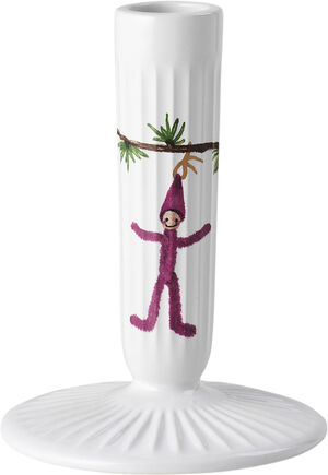 Hammersh&oslash;i Christmas Lysestage H12 hvid m. deko