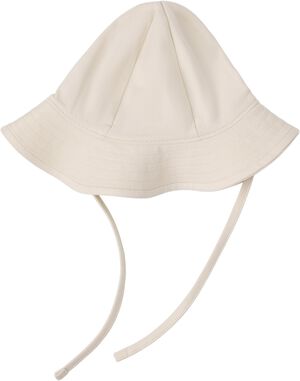 Solhatt i trikot med bindeb&aring;nd.