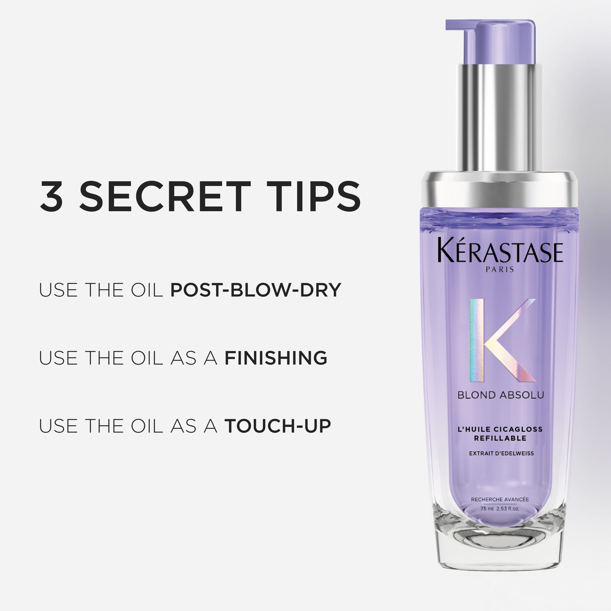 Blond Absolu L&acute;Huile Cicagloss Hair Oil Refill