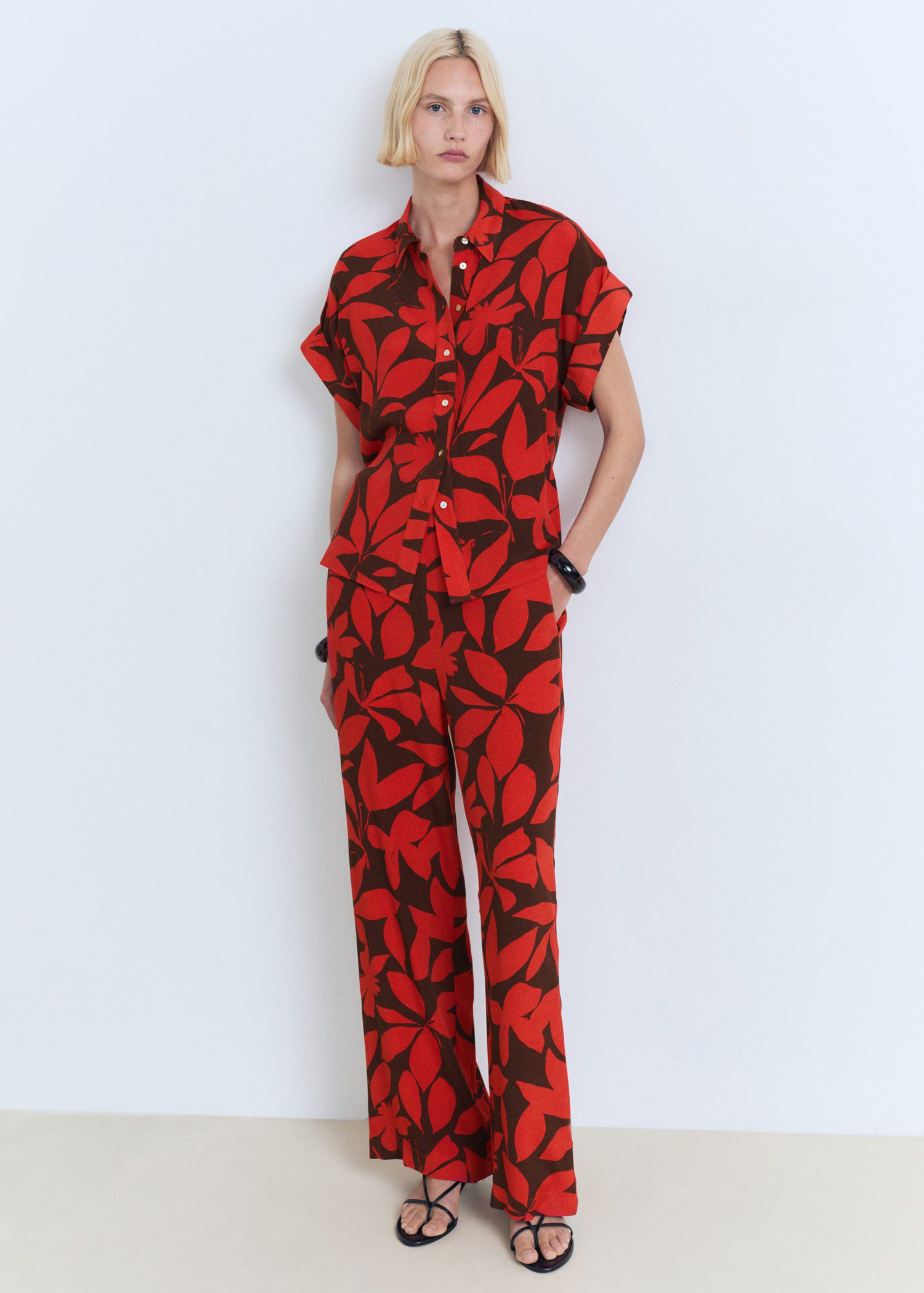 Printed short-sleeved shirt