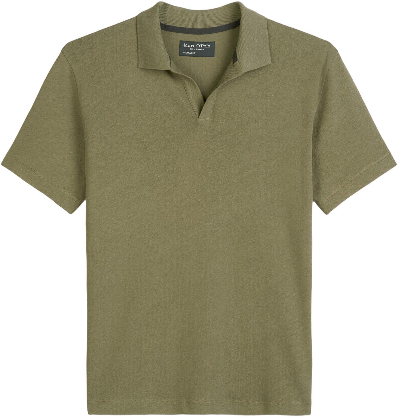 Polo, short sleeve, cotton linen mi