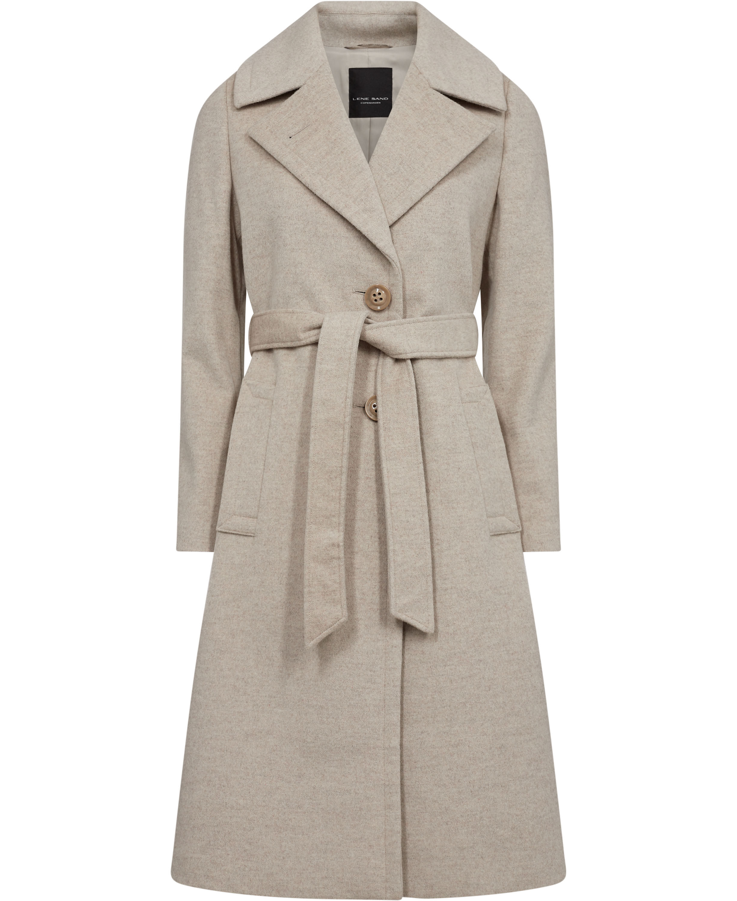 Cashmere Coat W - Clareta Belt Midi