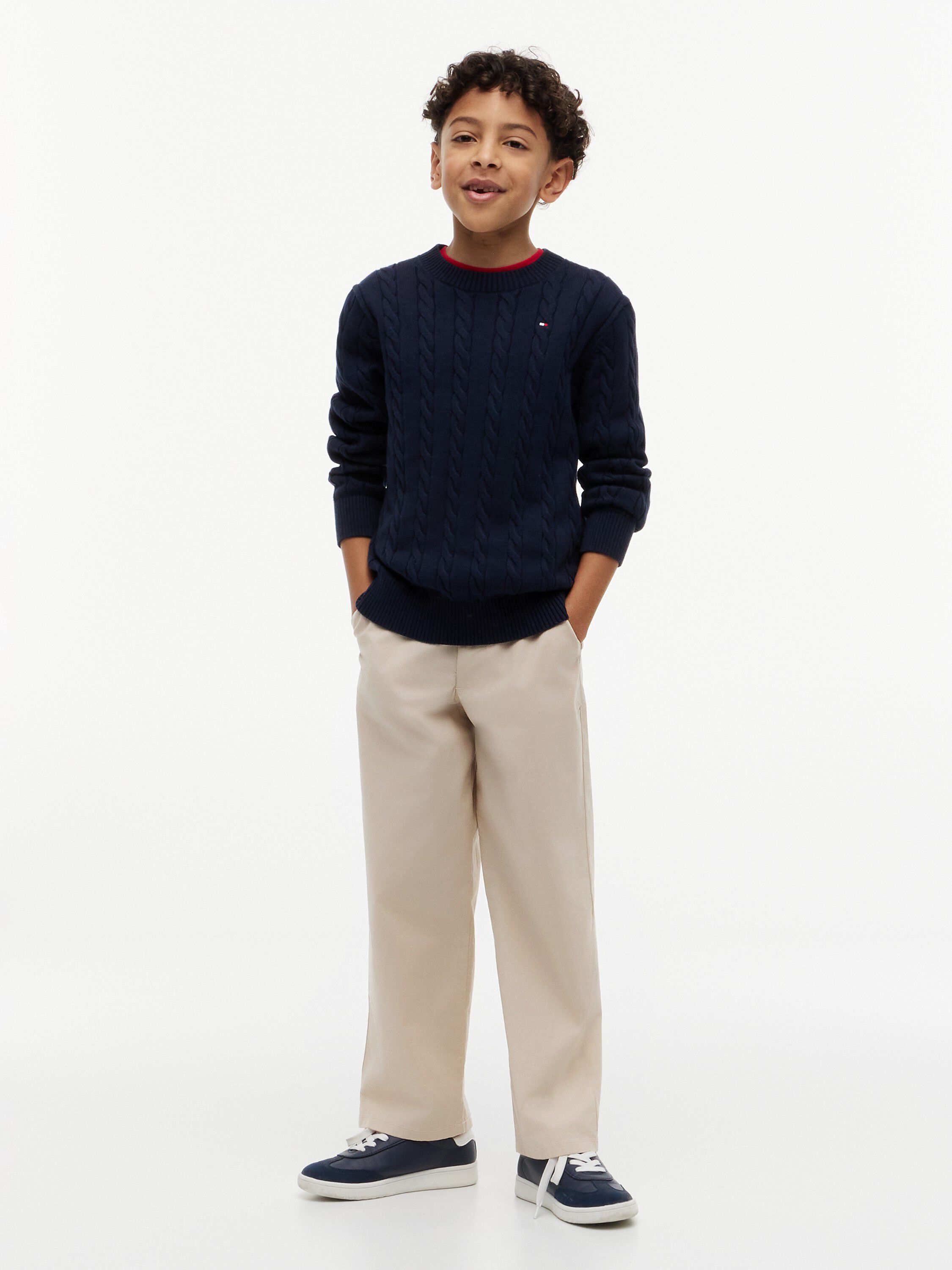 Essential Cable Knit Crew Neck Jumper