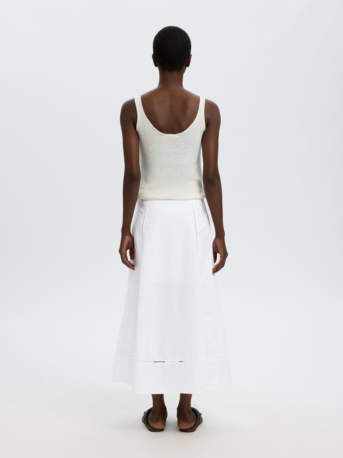Slfdelia Ankle Ladder Stitch Skirt B