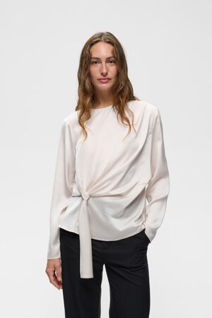 SATINEIW KNOT BLOUSE