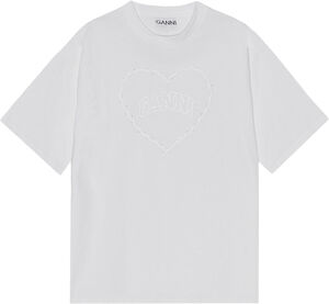 Heavy Cotton Drop Shoulder Heart T-