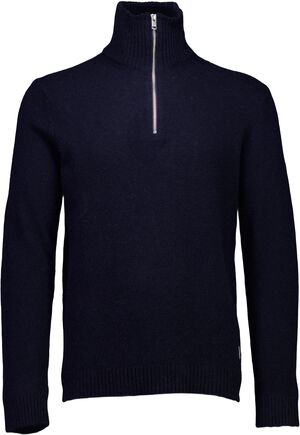 Lambswool half zip knit