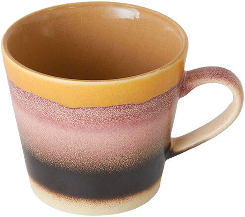 70s ceramics cappuccino mug sunset