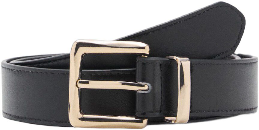 Stitched belt with square buckle