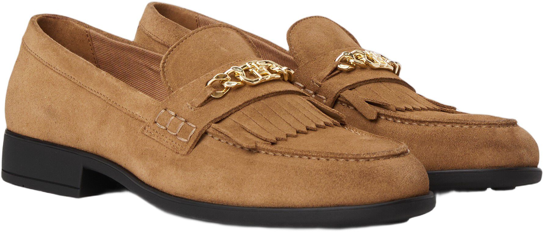 TH CHAIN FRINGE SUEDE LOAFER