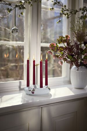 Hammersh&oslash;i Christmas Adventsstage &Oslash;21. 5 cm hvid m. deko