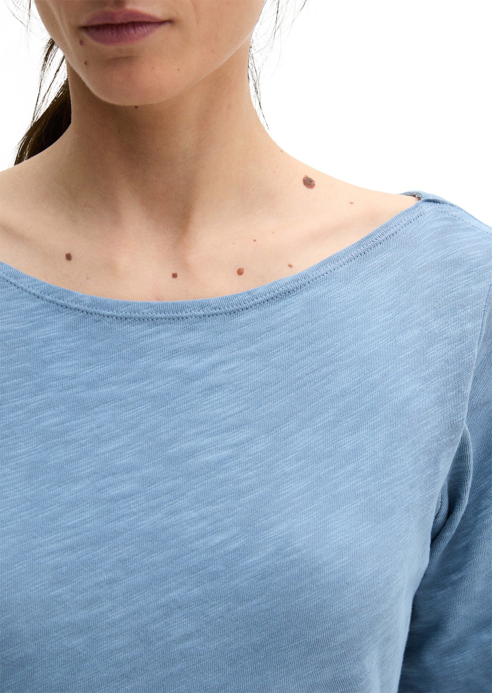 T-shirt, long sleeve, boat neck