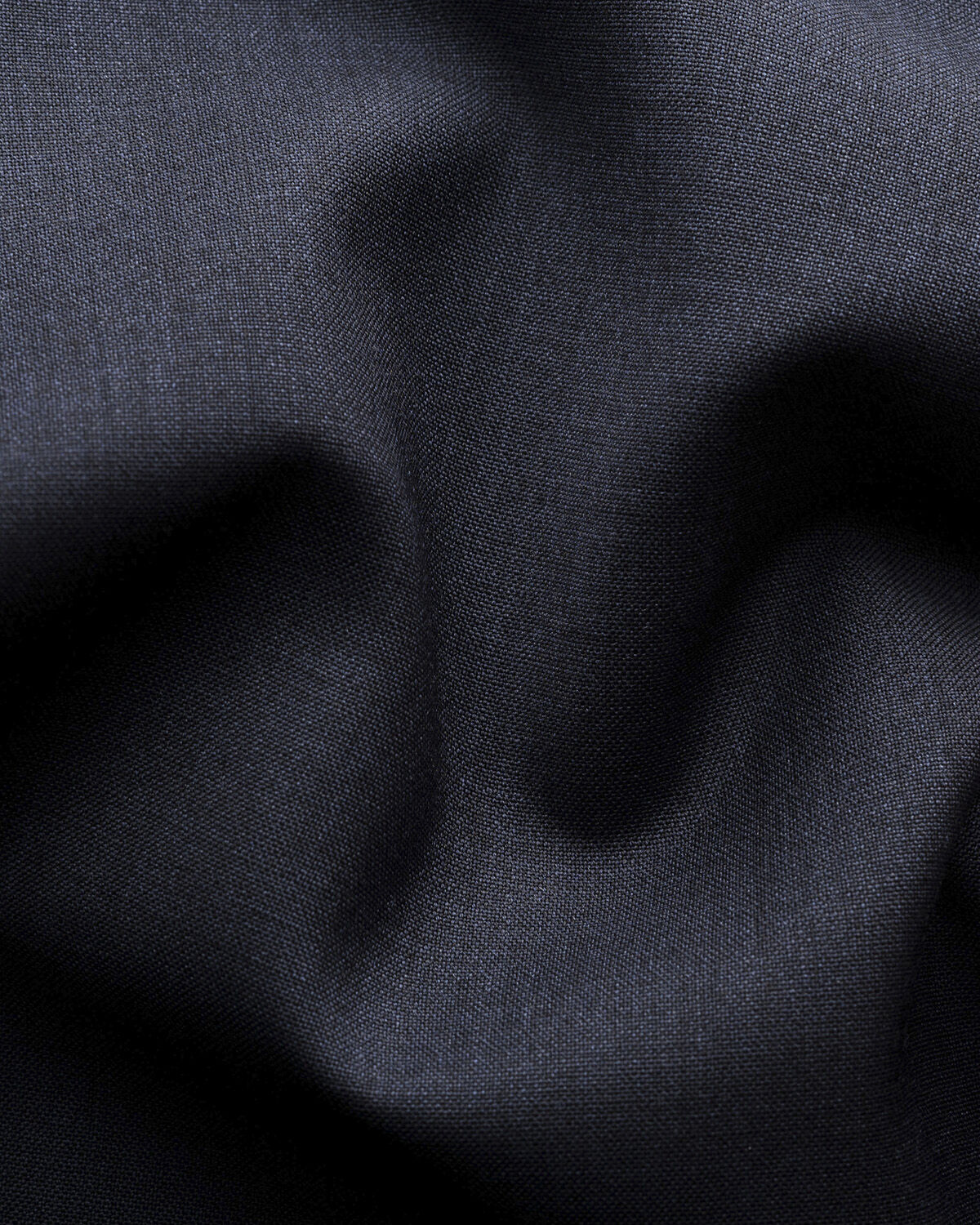 Contemporary Fit Navy Blue Solid Merino Wool Shirt