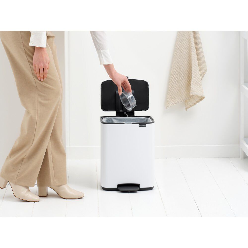 Bo pedalspand 12 ltr. - White